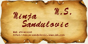 Minja Sandulović vizit kartica